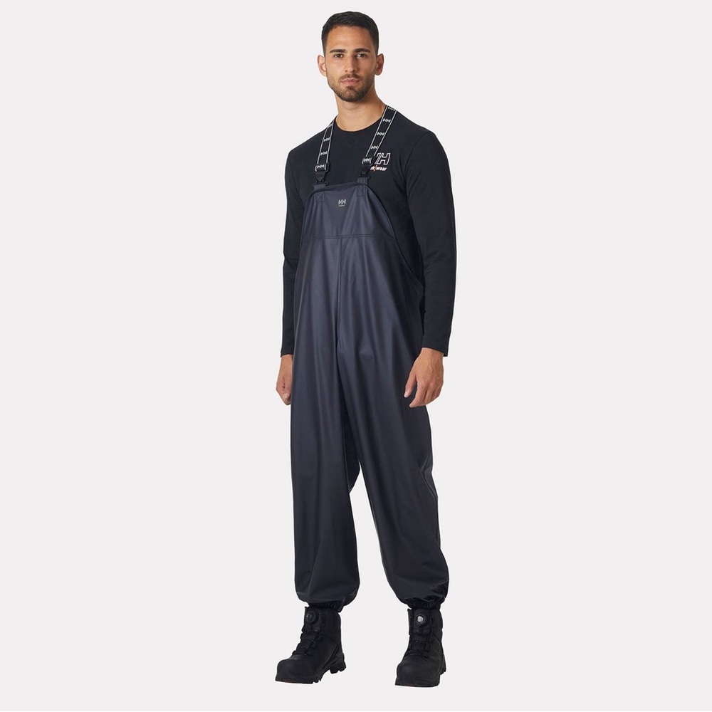 HH Work Wear Helly Hansen Impertech Bib Black #70548 Size XL